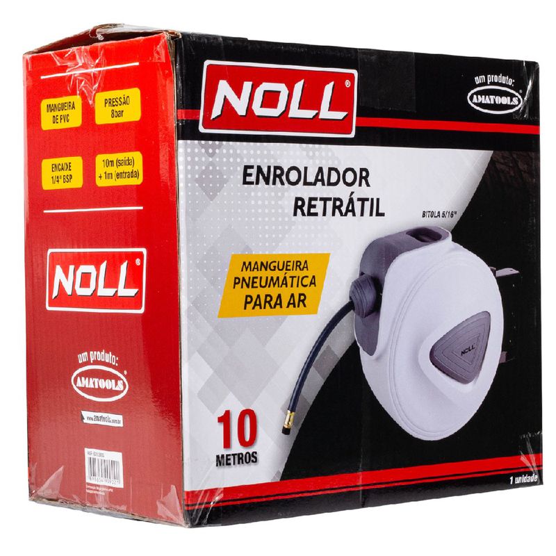Enrolador Retrátil Com Mangueira Pneumática 5/16 x 10mts (631,0002) - Noll