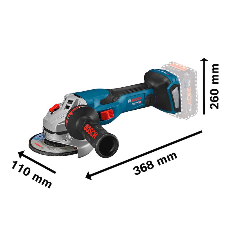Esmerilhadeira à bateria Bosch GWS 18V-15 C, Brushless, 18V SB