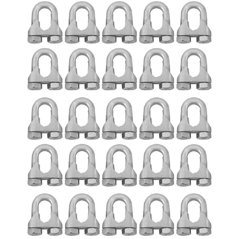 Kit Clips Grampo Para Cabo de Aço 3/8" 1,0005 (Com 25 unidades) - Nord