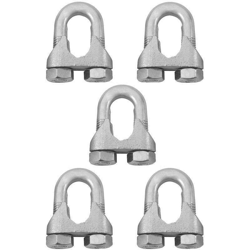 Kit Clips Grampo Para Cabo de Aço 3/4'' 1,0008 (Com 5 Unidades) - Nord