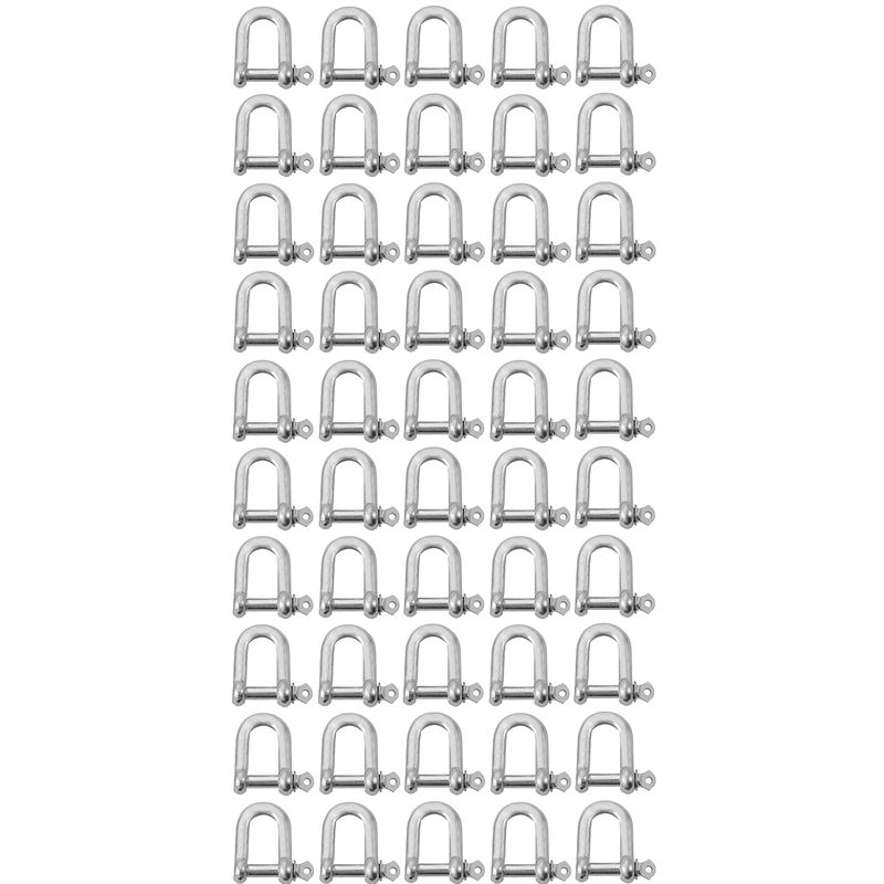 Kit Manilha Reta Para Cabo De Aço 1/4'' 2,0002 (Com 50 Unidades) - Nord