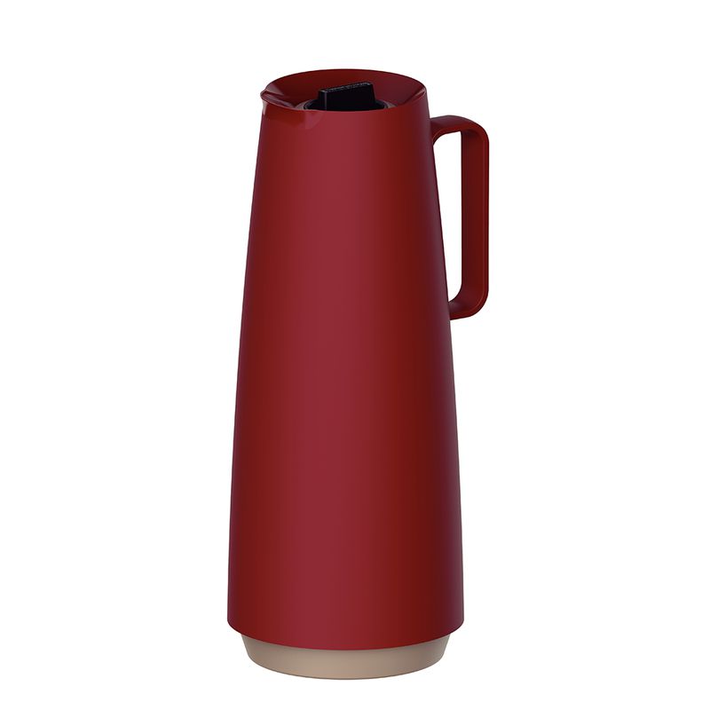 Bule Térmico Exata em Plástico Vermelho com Ampola de Vidro 1L - Tramontina 