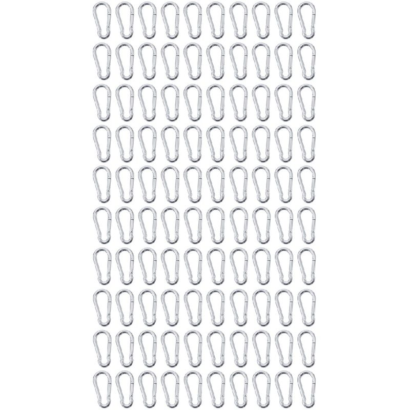 Kit Mosquetão Com Trava 5 x 50 Mm - 10,0002 (Com 100 Unidades) - Nord