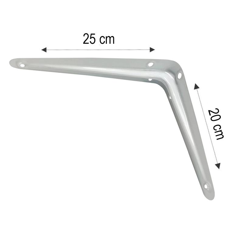 Kit Suporte De Prateleira - Cantoneira - 20 X 25 Cm 47,0003 (Com 2 Unidades) - Nord