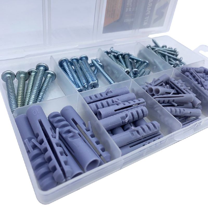 Kit Parafuso Cabeça Panela e Bucha 130 Peças (44,0001) - Nord