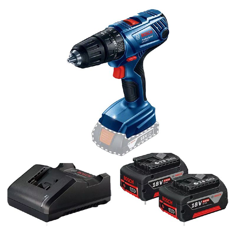 Parafusadeira Furadeira de Impacto 18V Sem Fio Com Carregador e 2 Baterias (GSB180-Li) - Bosch