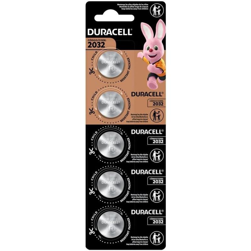 Kit C/ 5 Pilha Moeda de Lítio (CR2032) 3 volts - Duracell
