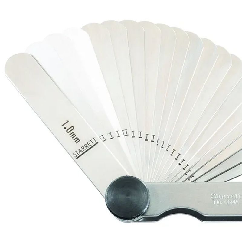 Calibrador de Folga Tipo Leque 20 Lâminas 77mm - 0,05 - 1,00mm (66MA) - Starrett