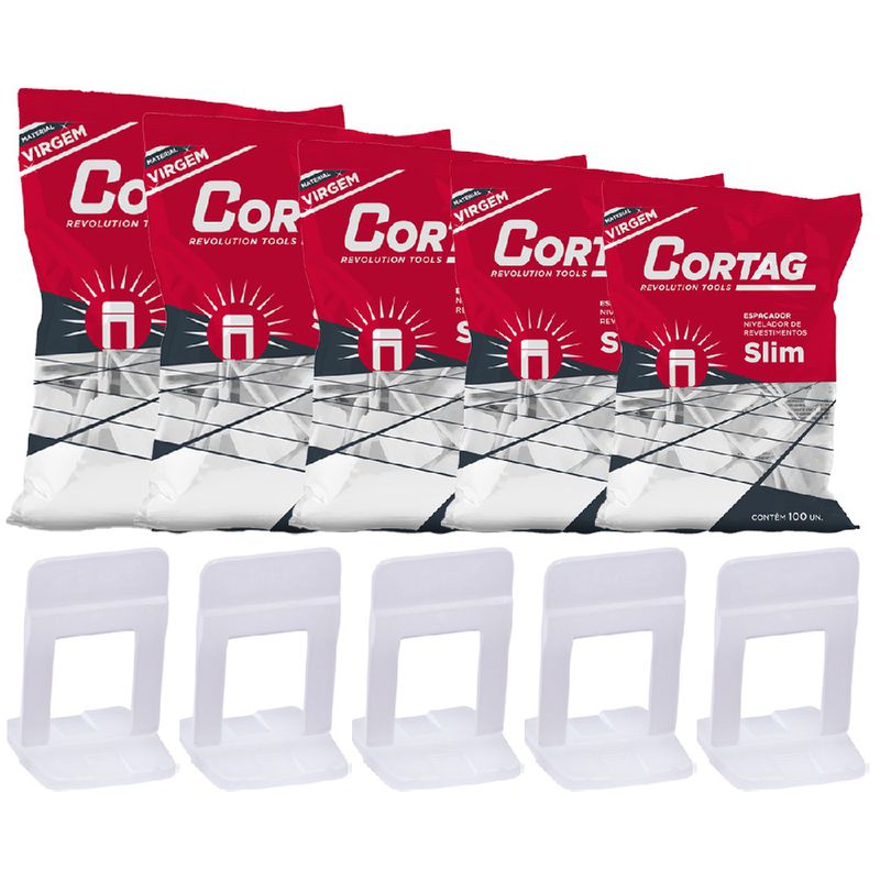 Kit Espaçador Para Nivelador 2,0mm Com 500 Unidades (61536) - Cortag