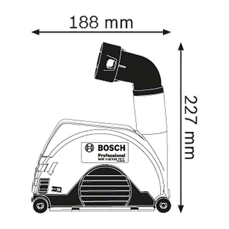 Aspirador de pó p/ esmerilhadeiras GDE 115/125 FC-T Bosch 