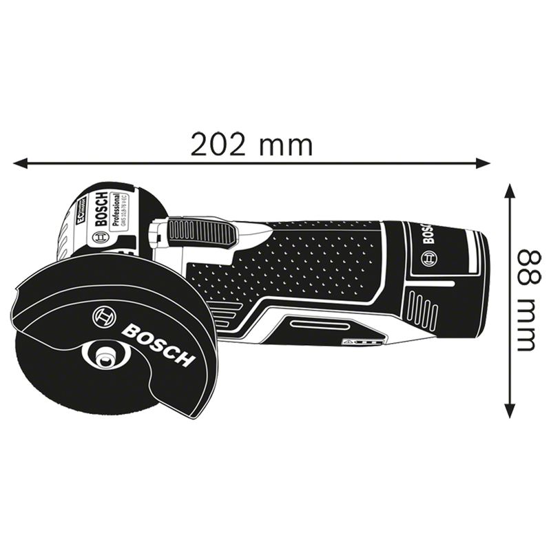 Multicortadora à bateria Bosch GWS 12V-76, 12V SB, Brushless