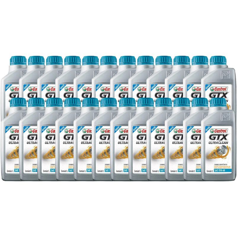 Oléo de Motor GTX Ultraclean 15W40 (3417898) - (Cx C/24UND - Castrol