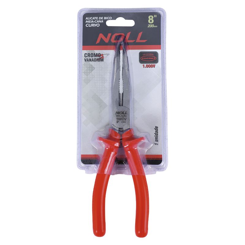 Alicate de Bico Meia-Cana Curvo 8'' (381,0002) - Noll
