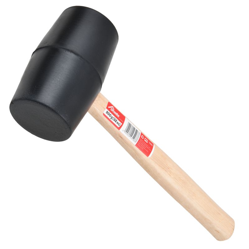 Martelo de Borracha Com Cabo de Madeira 900g (706815) - Onsite