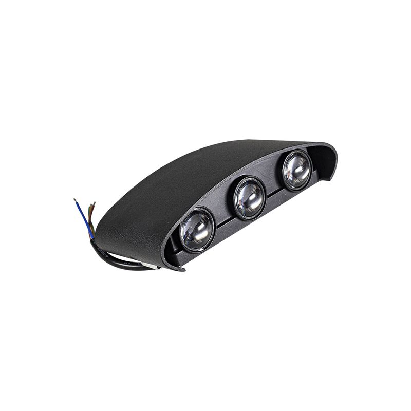 Arandela Preta Para Parede Externa/Interna LED 6W - 4000k / Bivolt (520,0031) - Noll LED