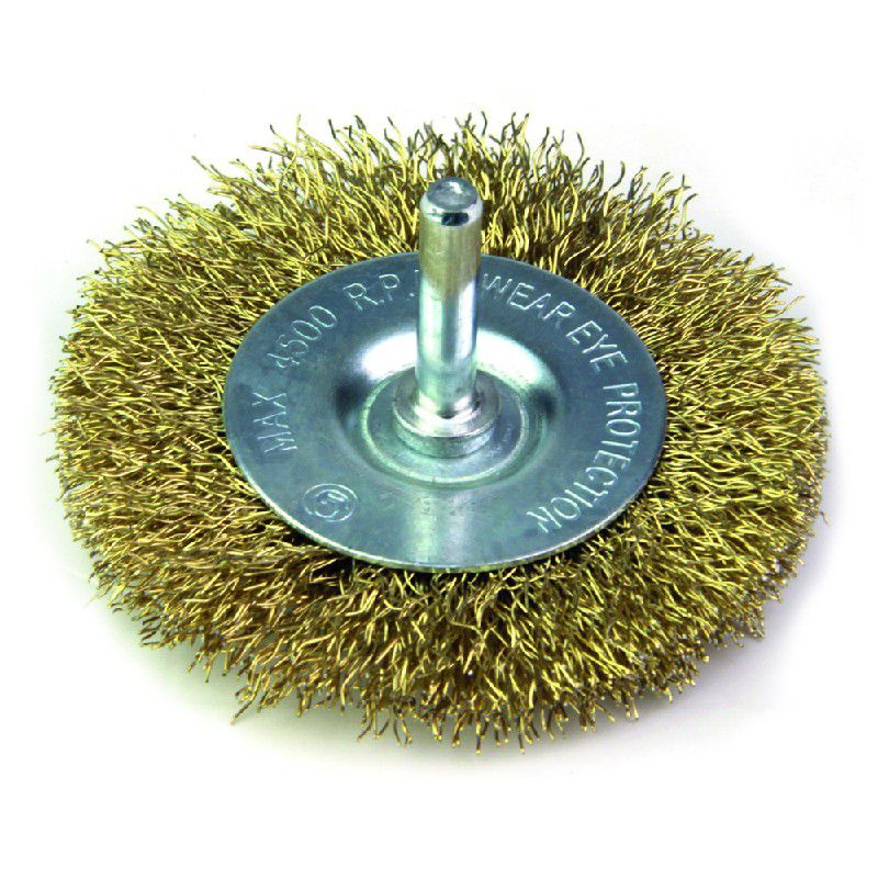 Escova Circular de Aço Latonado 75 x 10mm (319,0008) - Rocast
