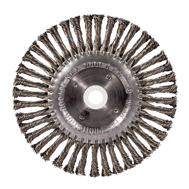 Escova Circular de Aço Trançado 6'' x 1/4'' (319,0026) - Rocast