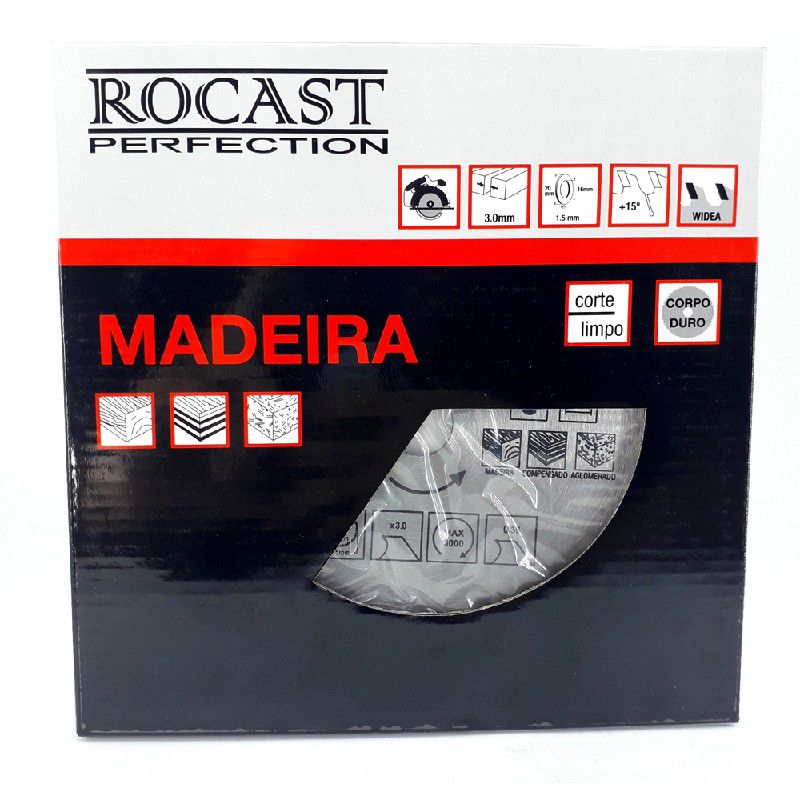 Serra Circular Com Pastilha MD Para Madeira 7.1/4'' x 36D (35,0002) - Rocast