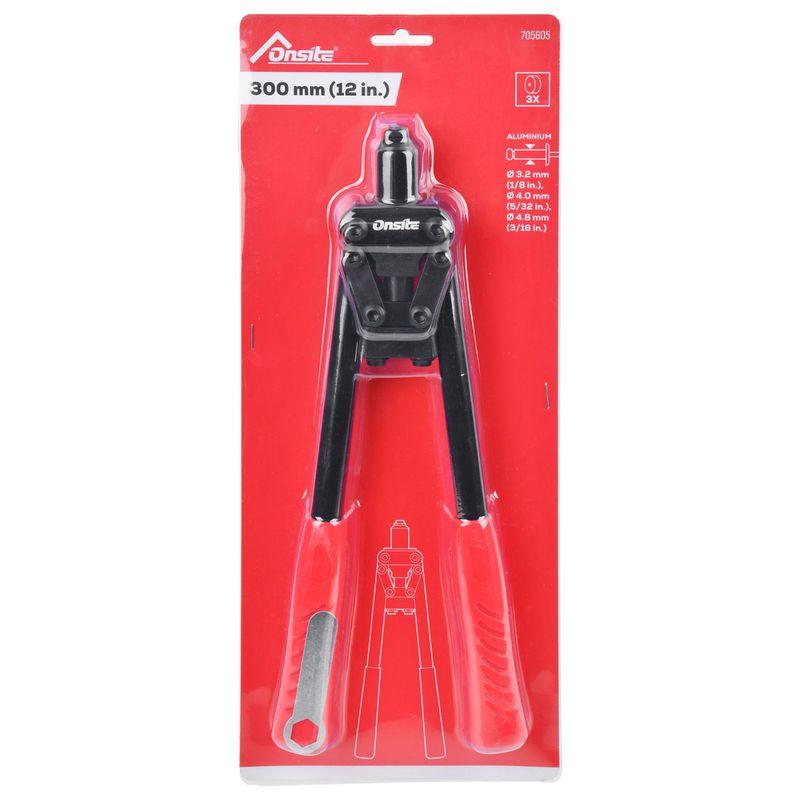 Rebitador Manual Tipo Alavanca 3 Bicos - 1/8'' -5/32'' - 3/16'' (705605) - Onsite