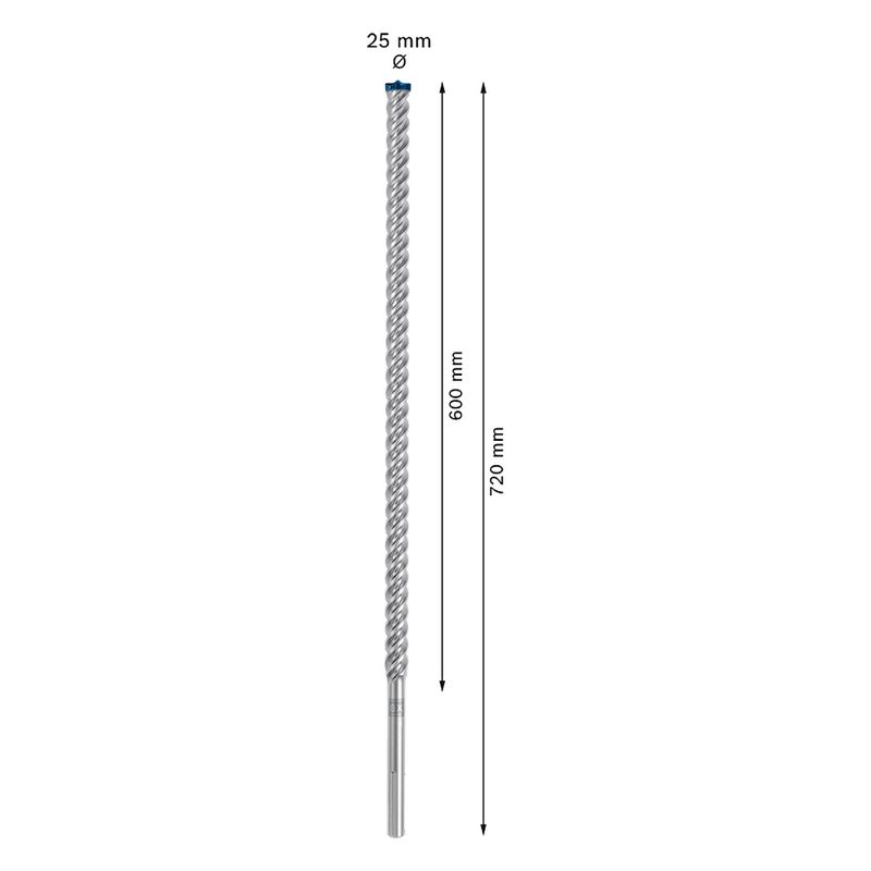 Broca para concreto Bosch EXPERT SDS Max-8X Diâmetro25 x 600 x 720 mm