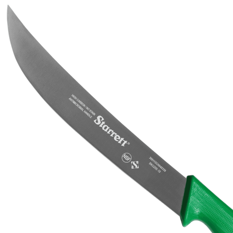 Faca de Carne Para Refile Aéreo Lâmina Curvada Larga 10'' Com Cabo Verde (BKG205-10) - Starrett