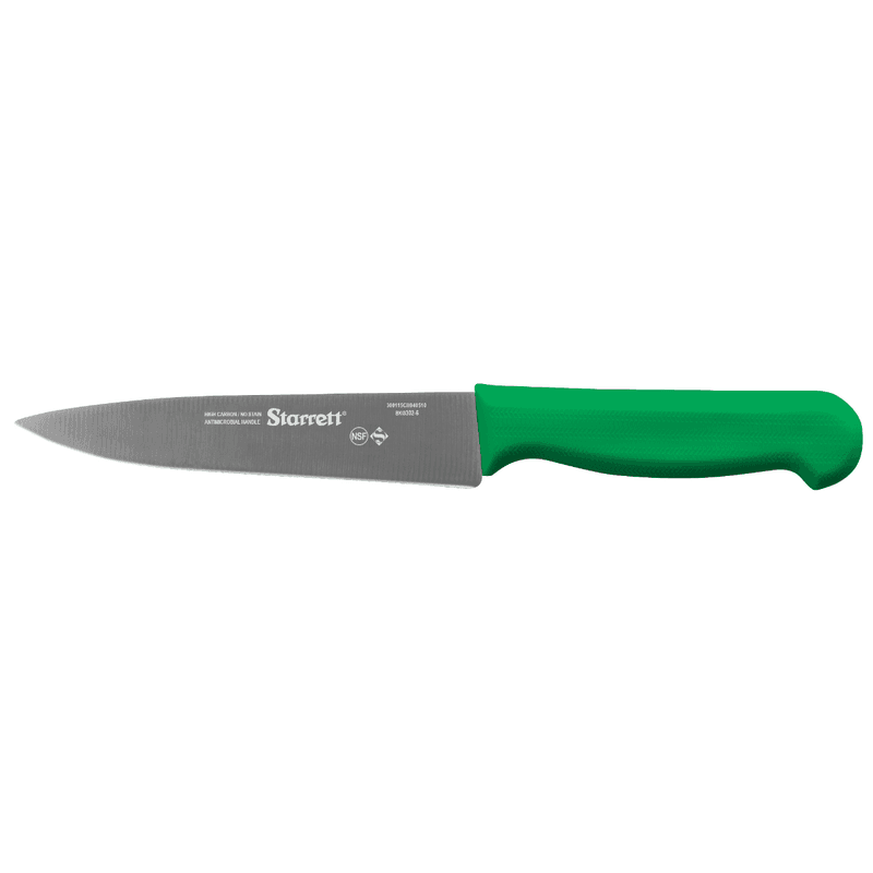 Faca de Carne Para Refile de Mesa Lâmina Triangular Estreita 6'' Com Cabo Verde (BKG302-6) - Starrett