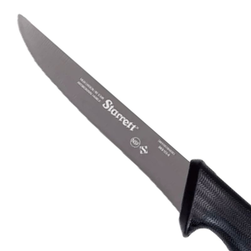 Faca de Desossa Lâmina Reta Larga 6'' Com Cabo Preto (BKB103-6) - Starrett