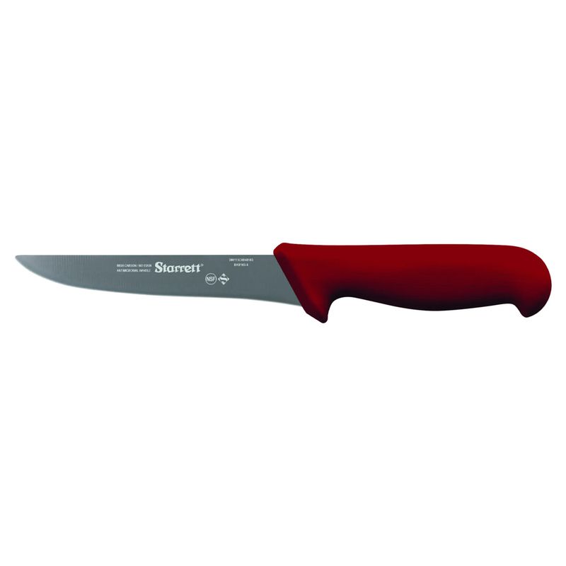 Faca de Desossa Lâmina Reta Larga 6'' Com Cabo Vermelho (BKR103-6) - Starrett