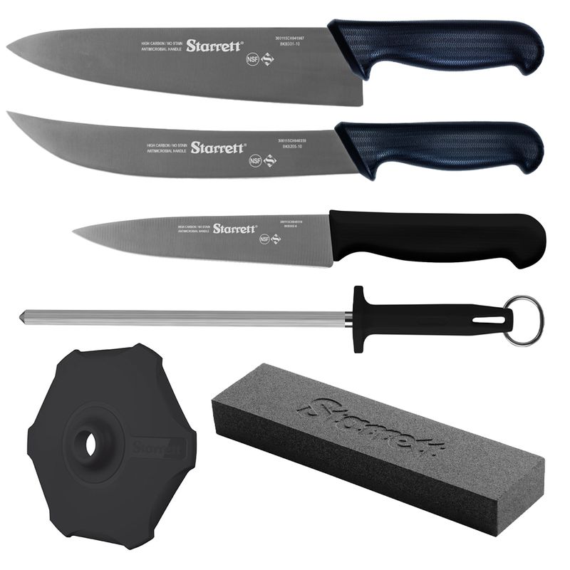 Kit de Facas Profissionais Barbecue Preto 6 Peças (BKK-6B) - Starrett