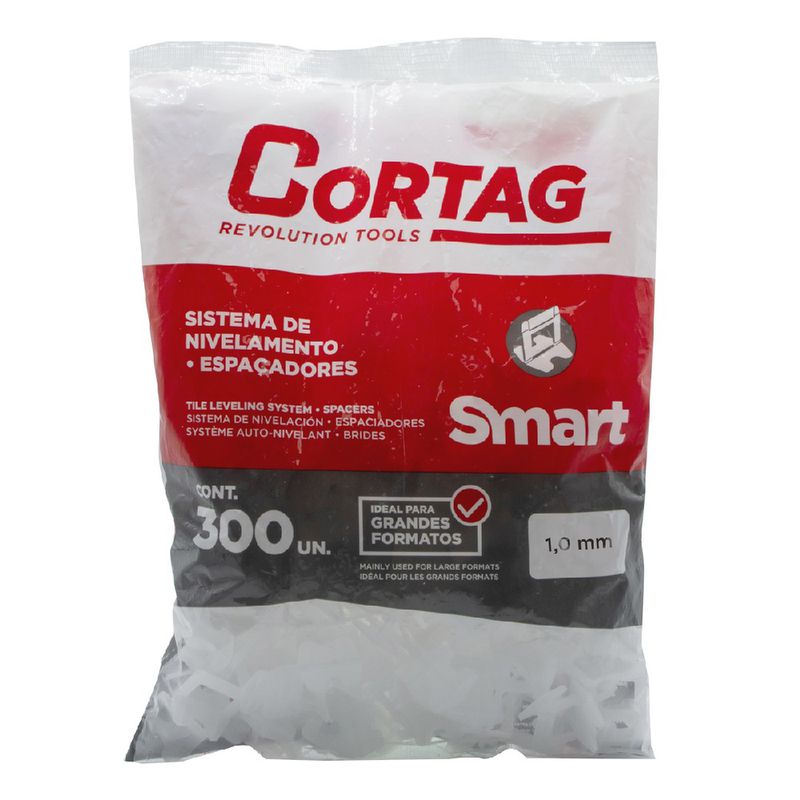 Espaçador Para Nivelador 1,0mm Com 300 Unidades Smart (61979) - Cortag