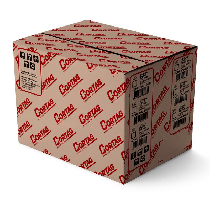 Espaçador Para Nivelador de Pisos 1,5mm Com 500 Unidades Smart (62408) - Cortag 