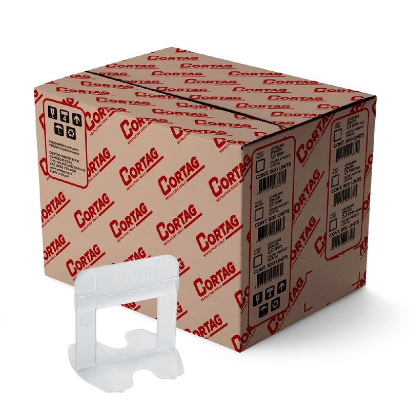 Espaçador Para Nivelador 3,0mm Com 500 Unidades Smart (62415) - Cortag