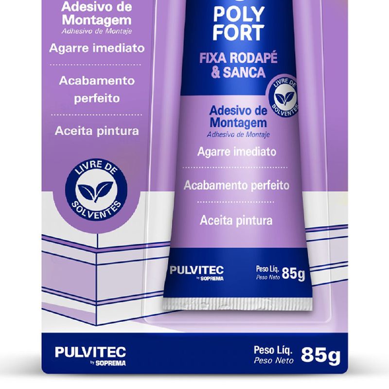 Fixa Roda Pé e Sanca Com 85g (ZA032) - Pulvitec