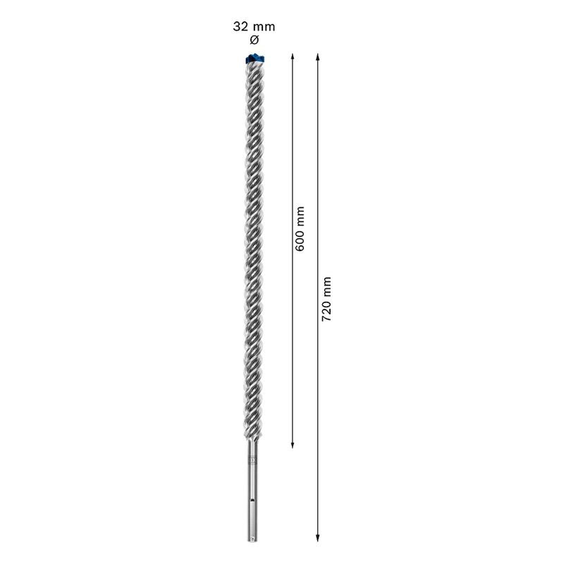 Broca para concreto Bosch EXPERT SDS Max-8X Diâmetro32 x 600 x 720 mm