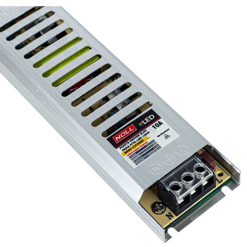 Fonte Driver Slim Para Fita de LED 120W - 10A (522,0009) - Noll LED
