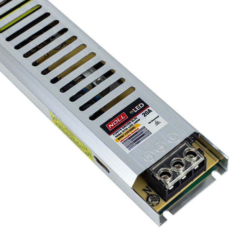 Fonte Driver Slim Para Fita de LED 240W - 20A (522,0010) - Noll LED