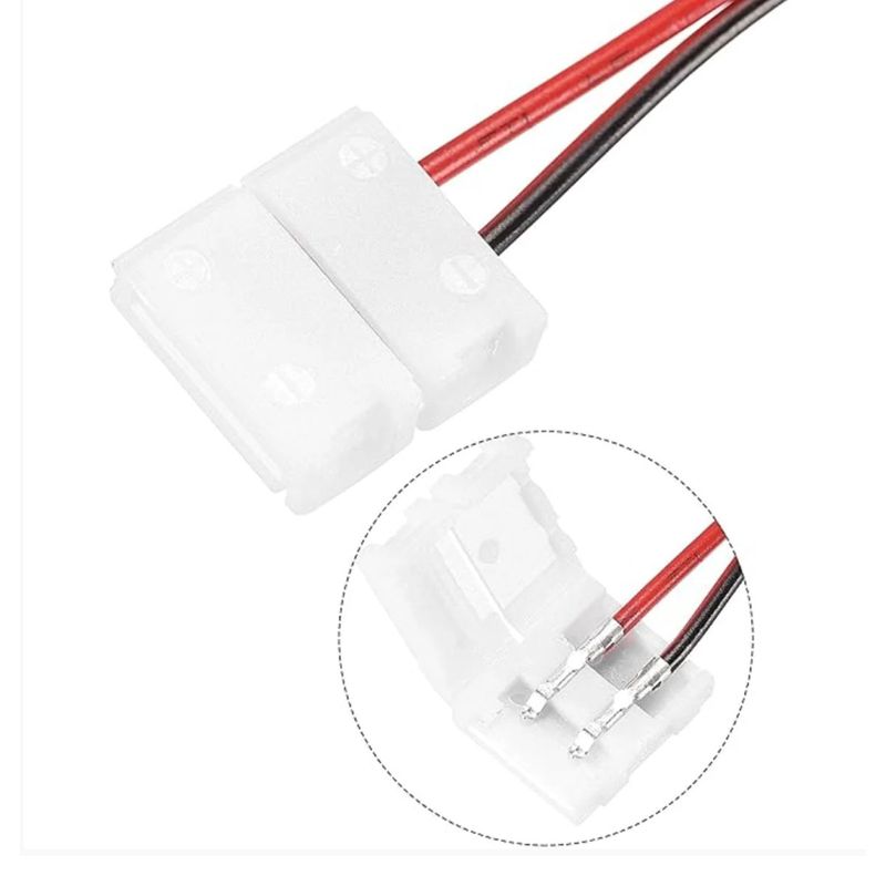 Emenda Branca Para Fita de Led Com Rabicho (528,0007) - Noll LED