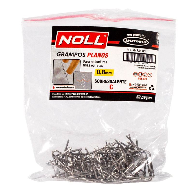 Grampo Plano Para Pistola de Solda Plástica 0,8mm (647,0003) - Noll 