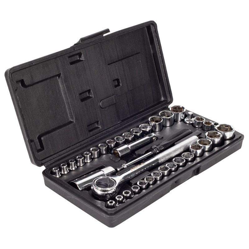 Jogo de Soquetes 1/4'' e 3/8'' Com 40 Peças (405,0155) - Noll
