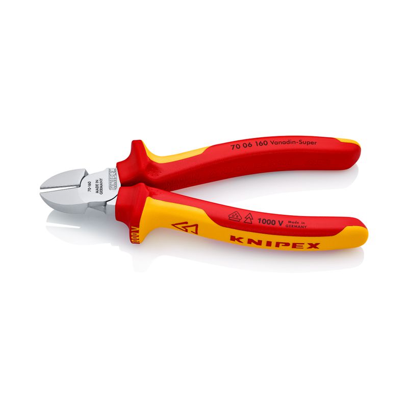 Alicate de Corte Diagonal Isolado 6.1/2'' (70 06 160) - Knipex