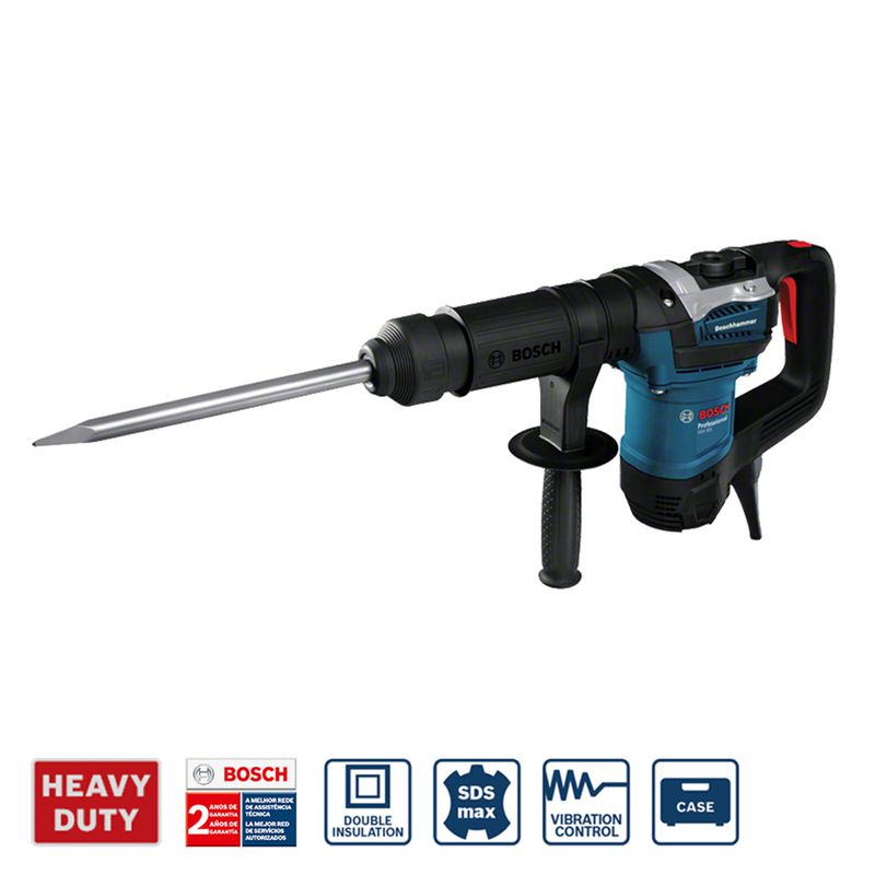 Martelo Demolidor 1100W e até 7,5J GSH 5 - Bosch 220V