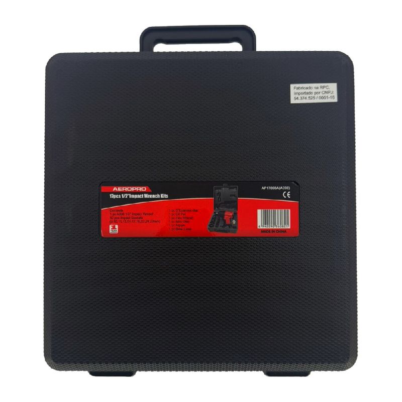 Chave de Impacto 1/2'' Com 17 Peças (RP 17808-A) - Aeropro