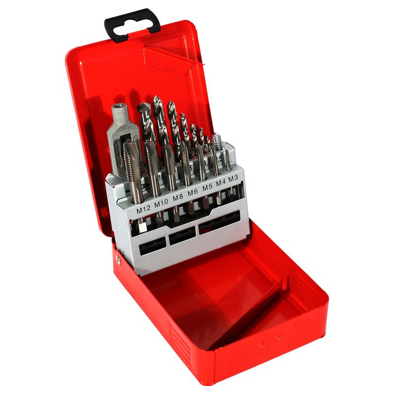 Kit Para Roscar Broca, Macho e Vira Macho Com 15 Peças (94,0005) - Rocast