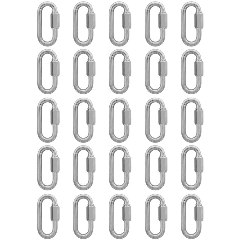 Kit Mosquetão Com Rosca 4,76mm - 3/16'' - 9,0002 (Com 25 Unidades) - Nord