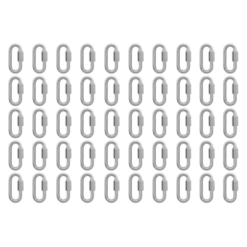 Kit Mosquetão Com Rosca 4,76mm - 3/16'' - 9,0002 (Com 50 Unidades) - Nord