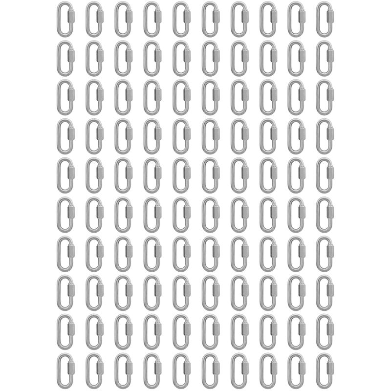 Kit Mosquetão Com Rosca 4,76mm - 3/16'' - 9,0002 (Com 100 Unidades) - Nord