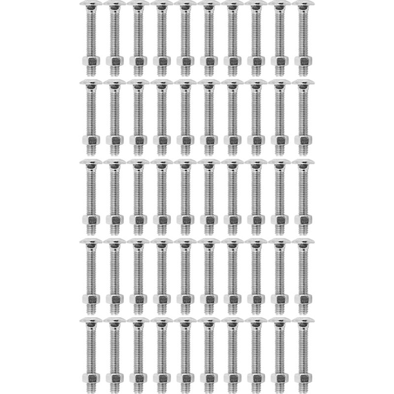 Kit Parafuso Francês Com Porca 5/16'' x 1'' - 53,0010 (Com 50 Unidades) - Nord
