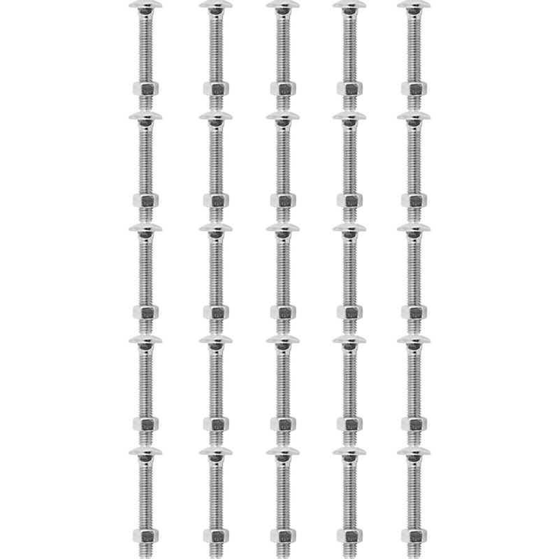 Kit Parafuso Francês Com Porca 5/16'' x 5'' - 53,0016 (Com 25 Unidades) - Nord