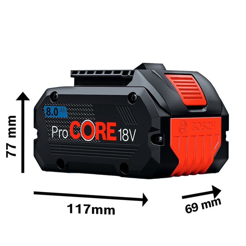 Bateria de Íons de Lítio Bosch ProCORE 18V 8,0Ah
