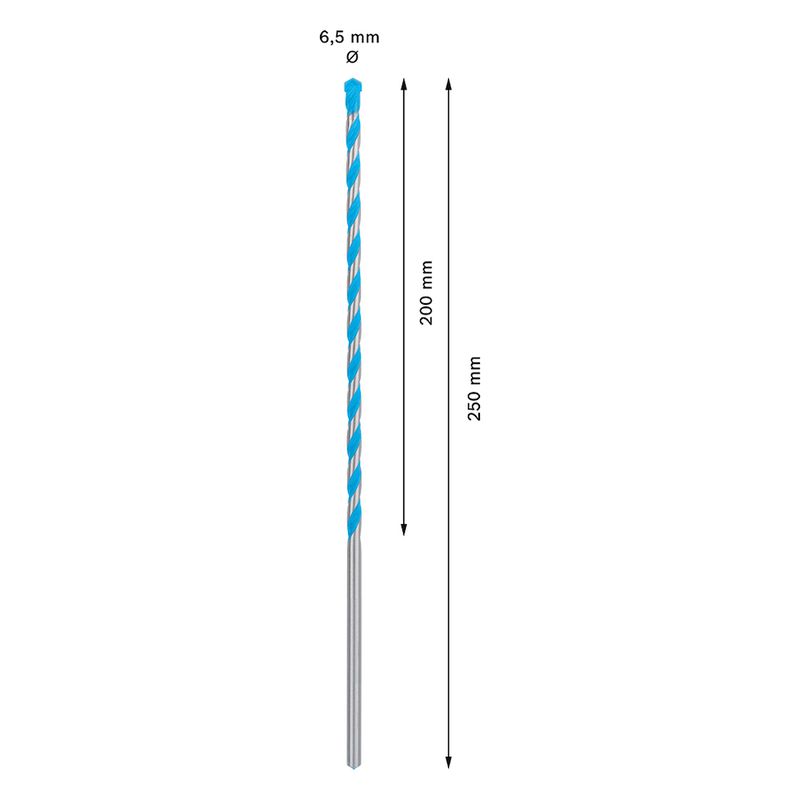 Broca Bosch EXPERT CYL-9 MultiConstruction Diâmetro6,5 x 200 x 250 mm